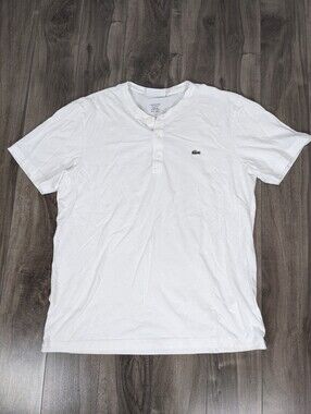 Lacoste Men's Henley 100% cotton Size Large